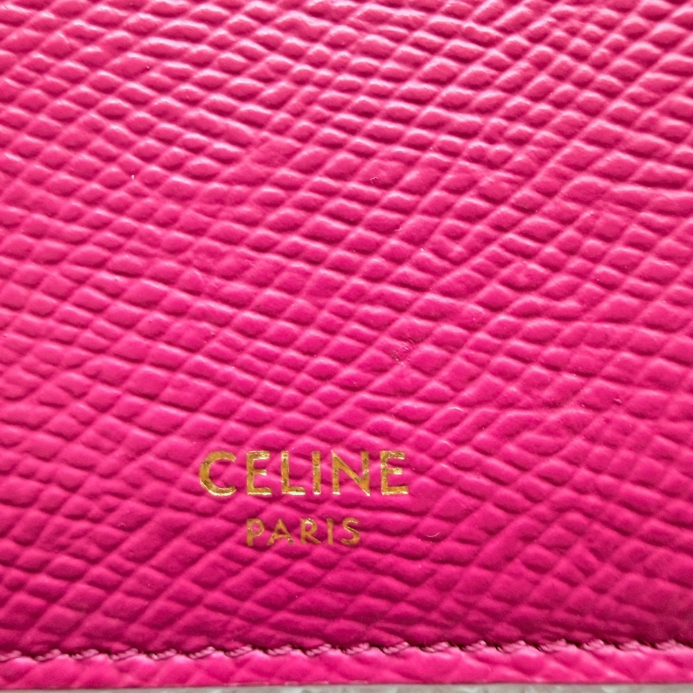 Celine Pink Zip Card Holder | Leather | Authentic | Very Good Condition ✨